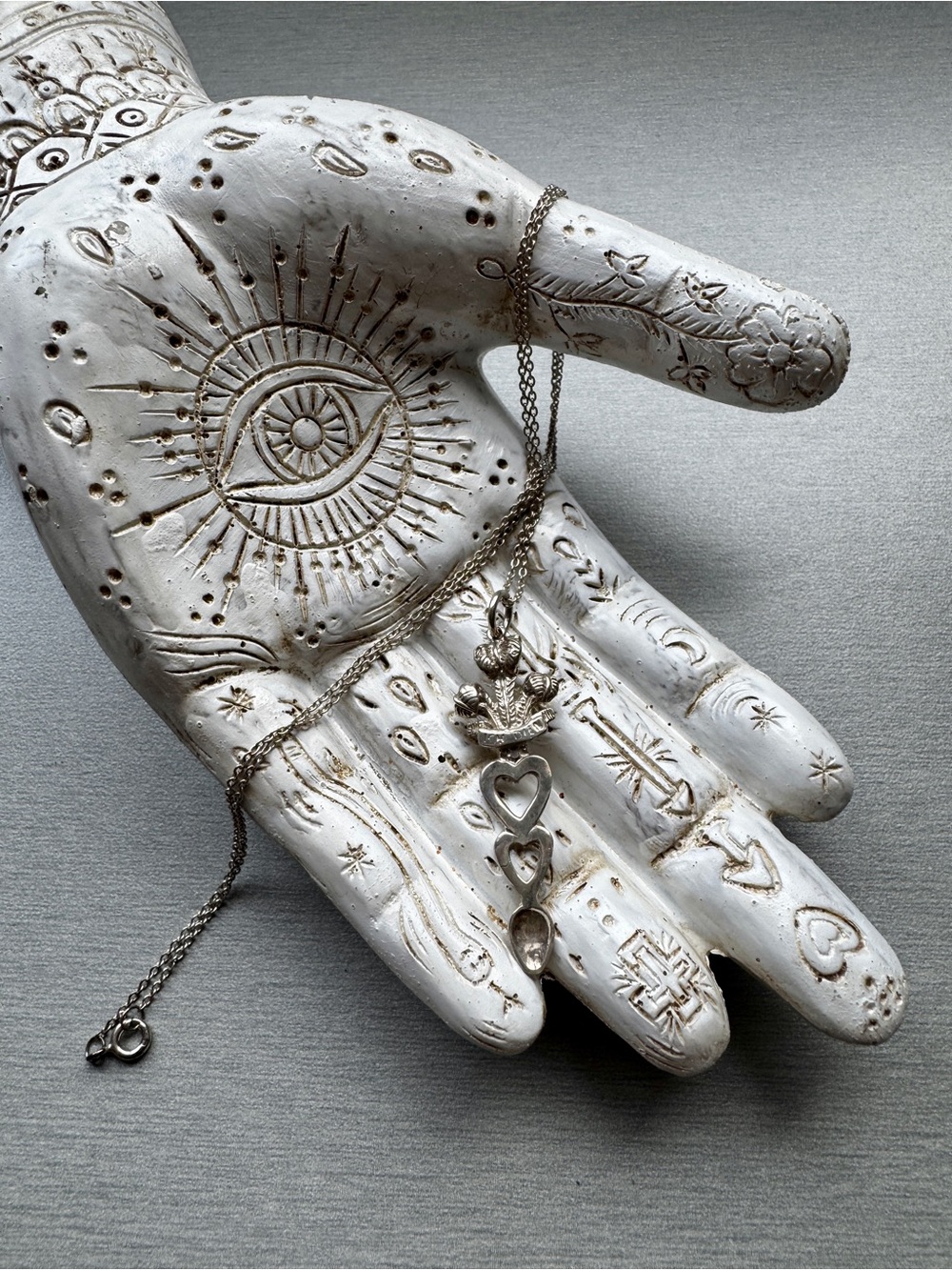 Welsh Sterling Silver Love Spoon Necklace